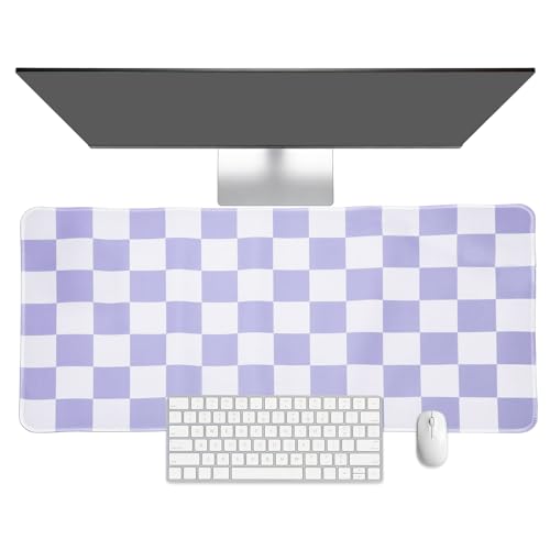 Tapis de souris 90x40 cm antidérapant avec bords côtelés pour un confort de bureau optimal