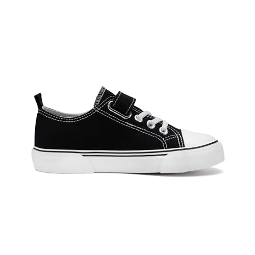 Image of Zoroadke Toddler Boys and Girls Sneakers Low Top Adjustable Strap Canvas Shoes for Kids