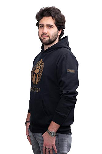 KROTON Felpa con Cappuccio Unisex Serigrafia Elmo