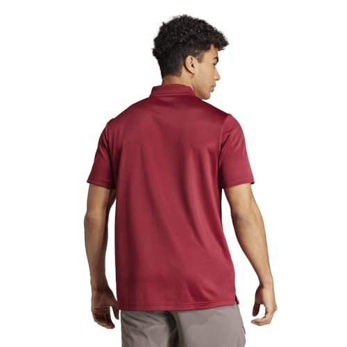 Image of adidas Men's Polyester Geometric Regular Fit Polo Shirt