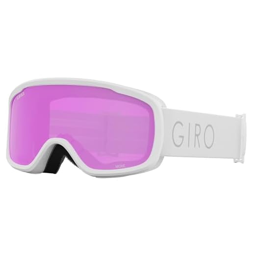 Giro Moxie Womens Snow Goggle - White Core Light Strap with Amber Pink/Yellow Lenses