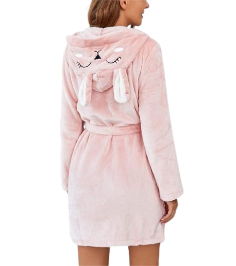 Peignoir polaire capuche lapin idéal pour vos soirées cocooning