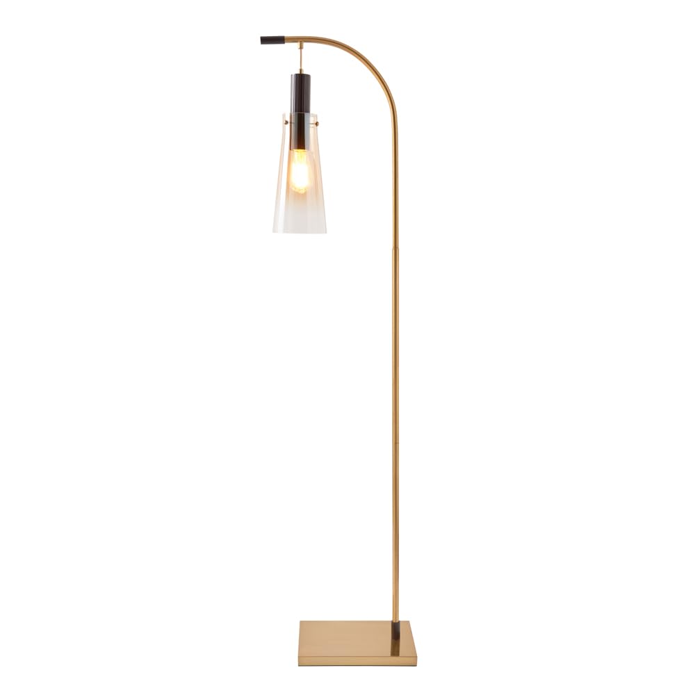 LITECRAFT Visconte Atrani Floor Lamp with Tint Glass Shade - (Brass)