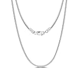 Ayoiow Collar De Cadena Plata Ley 925 Plata para Mujer Collar Cadena