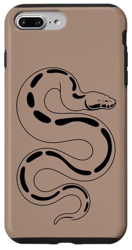 Ball Python Collector Snake Line Art - �u���E�� �X�}�z�P�[�X iPhone 7 Plus/8 Plus �p