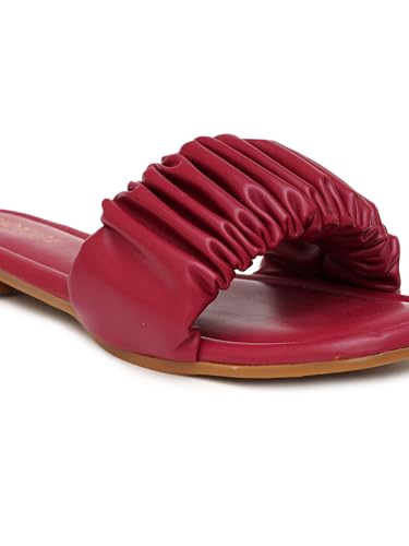 Image of Women's Radiant Flat Sandals Lightweight & Flexible Comfortable Design Anti-Skid Sole Versatile Style For Girls /Ladies