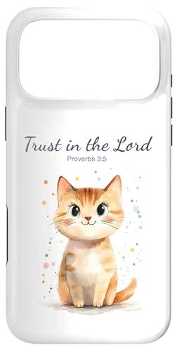 Proverbs 3:5 Trust in the LORD ? Women Girls Cat Verse �X�}�z�P�[�X iPhone 17 Pro Max �p