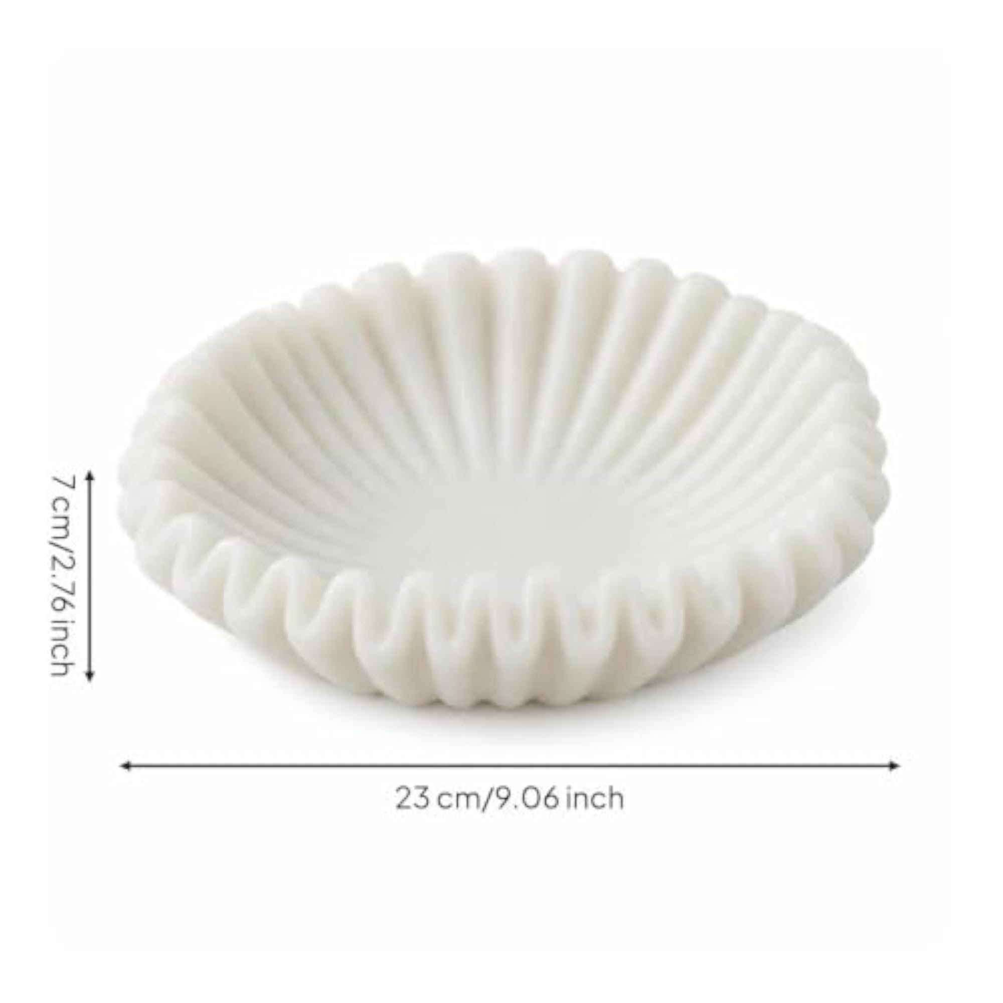 Matte Shell Bowl, Sculptural Tray for Tabletop Display