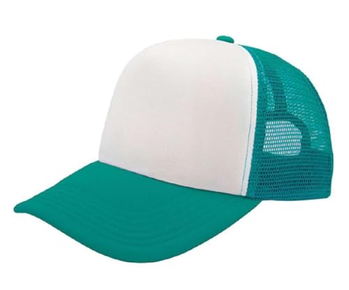 Image of NYFASHION101 Plain Mesh Trucker Hat - Breathable 6-Panel Daily Snapback Cap, Customizable Ideal for DIY Embroidery & Patches