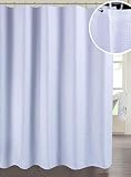 Avershine Waffle Weave Shower Curtain Polyester Fabric Washable (White Waffle Weave 72x80)