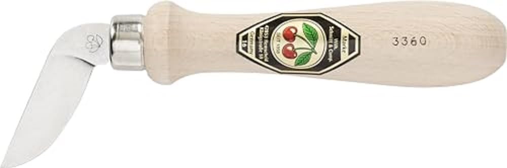KIRSCHEN " Werkzeuge 3360000 | Cuchillo para tallar muescas con filo curvado hacia los lados