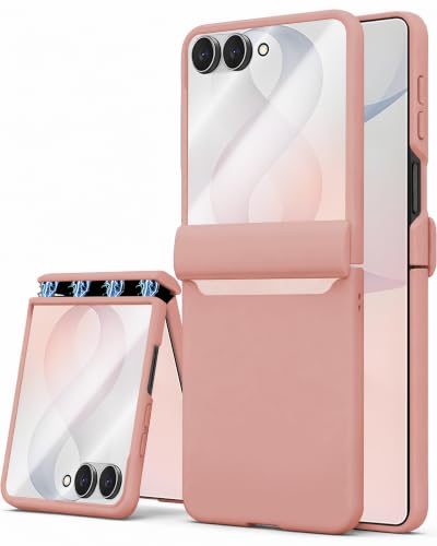 Image of STORMTAL for Samsung Galaxy Z Flip 8 Case, Hinge Protection, Built-in Screen Protector, Wireless Charging, Shockproof, Slim Rugged Phone Protective Case for Galaxy Z Flip 8 Pink