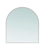 Glasplatte für Kaminofen 100 x 80 cm - Glasscheibe mit 6mm ESG Sicherheitsglas - perfekt geeignet als Funkenschutzplatte - Rundbogen, Klar