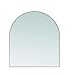 Glasplatte für Kaminofen 100 x 80 cm - Glasscheibe mit 6mm ESG Sicherheitsglas - perfekt geeignet als Funkenschutzplatte - Rundbogen, Klar