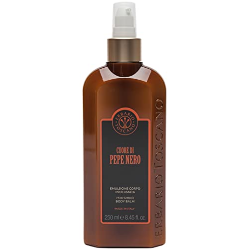 Baume corporel au poivre noir Erbario Toscano crème hydratante tonifiante