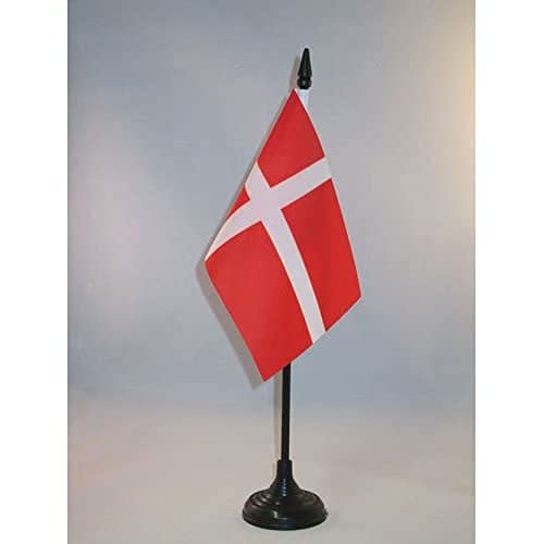 AZ FLAG - Tischflagge Dänemark - 15x10 cm - Dänische Tischfahne 10 x 15 Cm - Flaggen