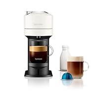 Nespresso Vertuo Next Coffee Machine by De'Longhi, Over 30 Varieties of Coffee Pods, 6 Cup Sizes, Americano, Starter Capsule Set Included, EN120.W, White