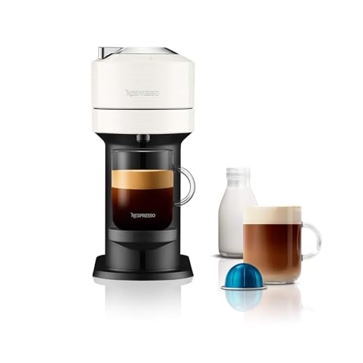 Nespresso Vertuo Next Coffee Machine by De'Longhi, Over 30 Varieties of Coffee Pods, 6 Cup Sizes, Americano, Starter Capsule Set Included, EN120.W, White
