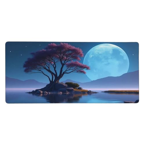 Tapis de souris de jeu tapis de bureau grand format lune pour ordinateur PC
