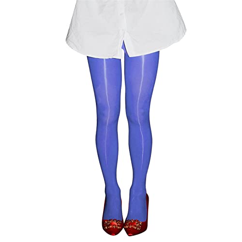 LESOYA Women's Sexy 8D Oil Shiny Glossy Pantyhose Nylon Sheer Zipper Crotch Tights Stockings