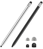 2 Pack Stylus Pens for Touch Screens, High Sensitivity Precision Capacitive Stylus Pen Compatible with iPad iPhone Samsung Tablets All Universal Touchscreen Devices with 4 Rubber Tips (2 Colors)