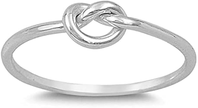 CHOOSE YOUR COLOR Sterling Silver Knot Ring