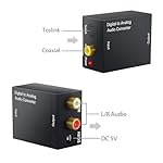 NEXSA-Digital-to-Analog-Audio-Converter-DAC-Digital-SPDIF-Optical-to-Analog-LR-RCA-Adapter-Toslink-Optical-to-35mm-Jack-Adapter-with-Fiber-Cable-and-USB-Cable-for-PS3-HD-DVD-PS4-Amp-Apple-TV-Home
