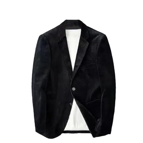 Men Thickened Corduroy Suit Notched Collar Slim Retro Blazer Casual Warm Jacket Coat