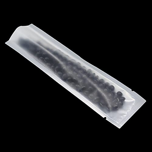 100 Pcs 2.1X7.08 Inches Clear Front Vacuum Heat Sealable Pure Foil Bag Pouch For Packaging Food Storage Aluminum Foil Package #TOP3