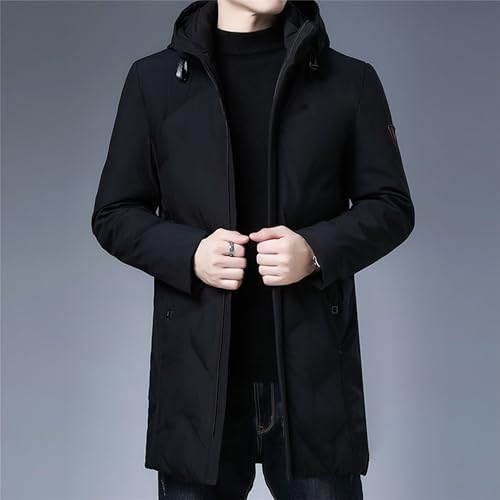 Parka larga de invierno para hombre con aislante acolchado miniatura 2