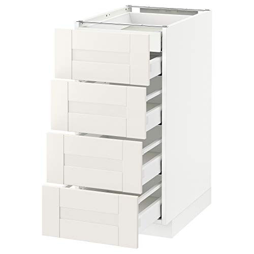 MAXIMERA/METOD base cb 4 frnts/2 bajos/3 md drwrs 40x61.8x88 cm blanco/Sävedal blanco