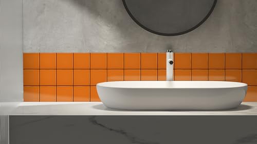 Azulejo de color Naranja Brillo medida 10x10cm y acabado Liso 1m2