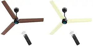 atomberg Renesa 1200 mm BLDC Motor with Remote 3 Blade Ceiling Fan (Ivory and Black, Pack of 1) Renesa 1200 mm BLDC Motor with Remote 3 Blade Ceiling Fan (Brown and Black, Pack of 1)