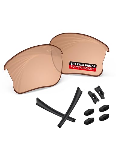 Image of PRO+ Polycarbonate Replacement Lenses & Rubber Kits /Nose Pads for Oakley Flak Series Sunglasses