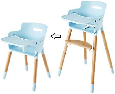Space Saver High Chair, Portable High Chair Simple Fold One Size Detachable Solid Wood Unisex Convertible Eat Play Learn Table for Toddler Comfortable Feeding Chair, for 0-4 Years Old (Color : B)