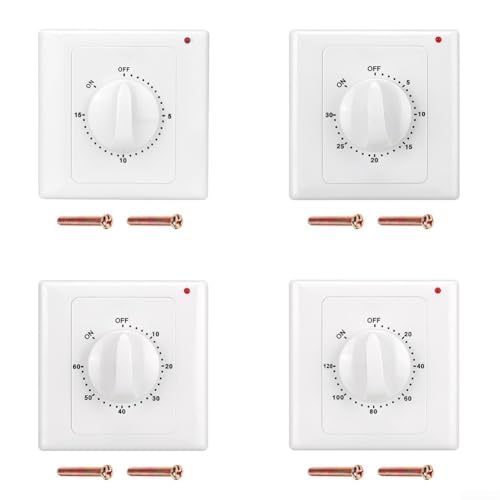 Countdown Timer Switch AC220V Electronic Mechanical Controller for 86 Panel Socket Time Switch Up to 120 Minutes(Timing 60min) - Thumbnail 3