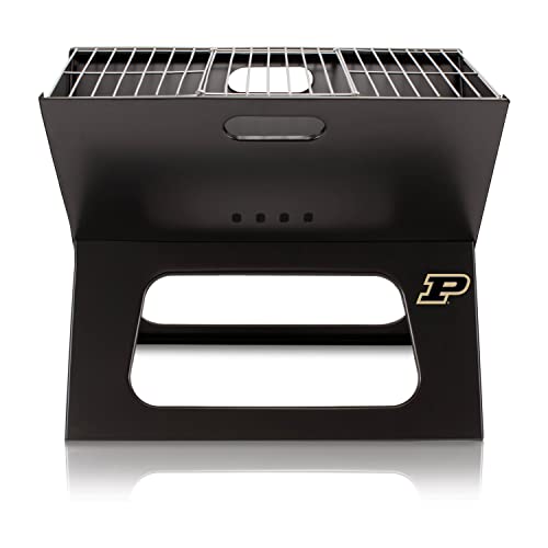 PICNIC TIME NCAA Purdue Boilermakers X-Grill Tragbarer Grill, Campinggrill, Kleiner Holzkohlegrill für Heckklappe, (schwarz)
