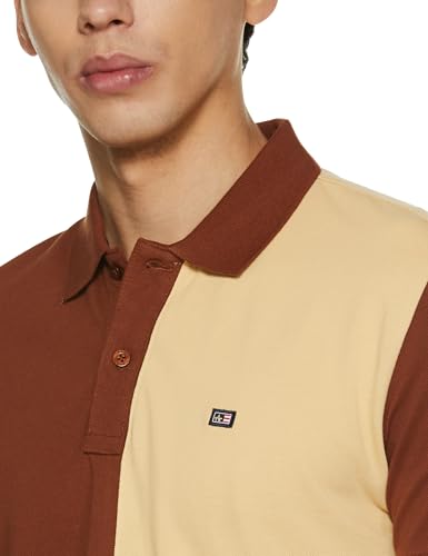 Image of Arrow Sport Men Regular fit Cotton Colour Blocked Short Sleeves Polo Shirt