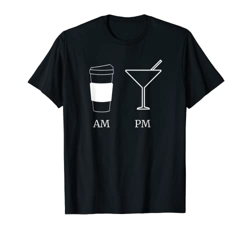 AM PM Funny Coffee Lovers Whisky Lovers T-Shirt