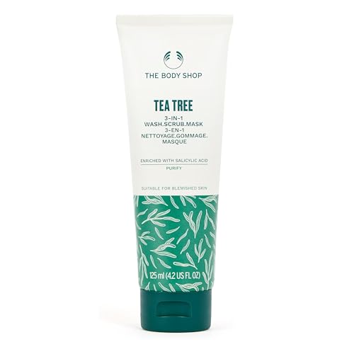 The Body Shop Tea Tree Skin Clearing Daily Face Scrub - Exfoliating and Purifying For Blemished Skin - Vegan - 4.2 Fl Oz
