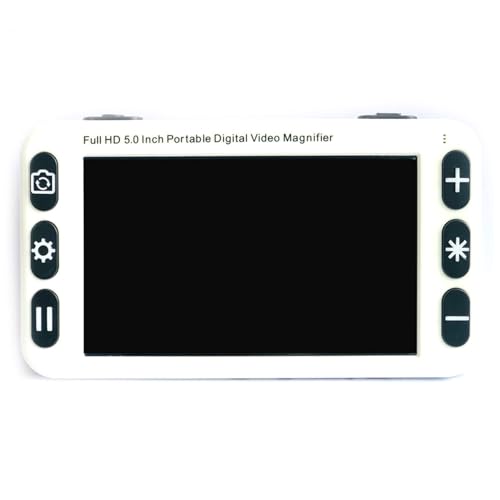 Loupe vidéo électronique, aide à la lecture portable pour faible vision, écran 5", zoom 2X-48X, idéal pour les personnes malvoyantes souffrant de dégénérescence maculaire