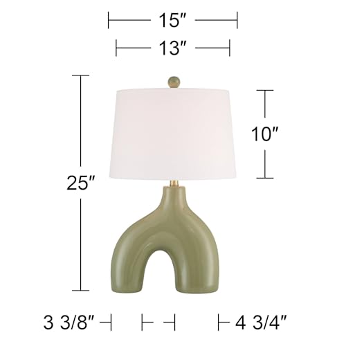 Lámpara de Mesa 360 Lighting Lyrah Cerámica Verde 25" Alto miniatura 4