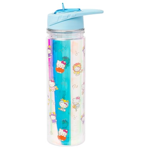 Image of Silver Buffalo Sanrio Hello Kitty Zodiac, Double Walled Water Bottle, 18oz