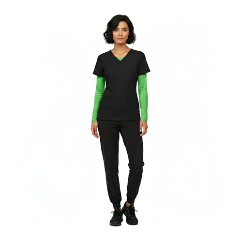 Image of Natural Uniforms Women's Long Sleeve Underscrub T-Shirt - Cotton Blend Scrub Base Layer for Nurses & Medical Professionals