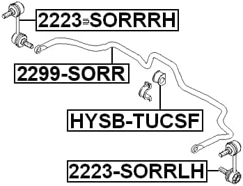 Miniatura 2 de Estabilizador Trasero D22.4 Febest 2299-SORR OEM 55510-3E100