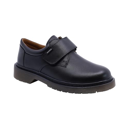 Reviews de Zapatos Coloso - solo los mejores. 41 Audaz | Zapato Infantil Escolar para Niño, Calzado Escolar Amplios y Cómodos, Antiderrapante con Tira de Contactel Ajustable Color Negro (22.0 cm)