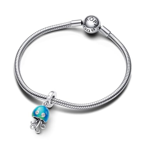 PANDORA Color-Changing Jellyfish Dangle Charm - Compatible with PANDORA Moments - Stunning Jewelry for Women - Gift for Her - Sterling Silver & Enamel with Cubic Zirconia - With Gift Box3