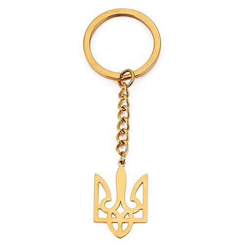 Muteitt Porte-clés Ukrainien avec Emblème National De L'ukraine, Symbole Ukrainien, Porte-clés, Breloques De, Clé De Voiture, Pendentif pour À Main, À Main