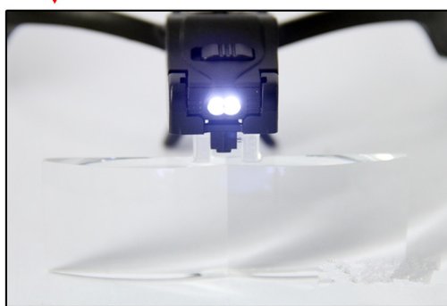 Sorive Professional Jeweler's Lighted Magnifier Visor - Jeweler Head-Worn Led Lighted Magnifier With 5 Different Lenses (1X, 1.5X, 2X, 2.5X, 3.5X) Sorive0018 #TOP6