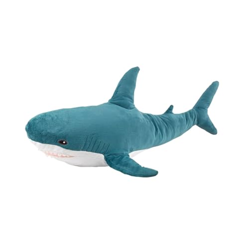 JORCEDI Plush Shark Cushion, Giant Shark Toy - Super Soft and Cuddly Pillow Children's Bedroom Decor for Boys and Girls - Bedtime Gift (Blue,1.2m)